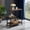 Rustic Brown + Black, variant on Topcobe G-Shaped Side Table 3-Tier Mobile End Table with Open Shelves, End Tables Living Room, Modern Furniture for Home-White