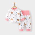 thumbnail image 2 of Baby Boy 2‑Piece Quilted Kimono Wrap Pajama Set with Cartoon Print,Newborn Sleepwear 3-6 Months, 2 of 7