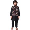 thumbnail image 1 of eloria Kids Nehru Jacket Waist Coat Party Wear Jacket for Boys Casual Wear Black, 1 of 7