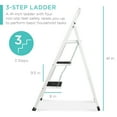 thumbnail image 2 of Best Choice Products 3 Step Ladder Folding Lightweight Step Stool for Home w/ Non-Slip Feet, Padded Steps, 330lb White, 2 of 6