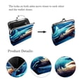 thumbnail image 3 of Starry Shark Stylish Microfiber Coin Purse with Zinc Alloy Clasp - 4.3x4.7 in/11x12 cm, 3 of 7