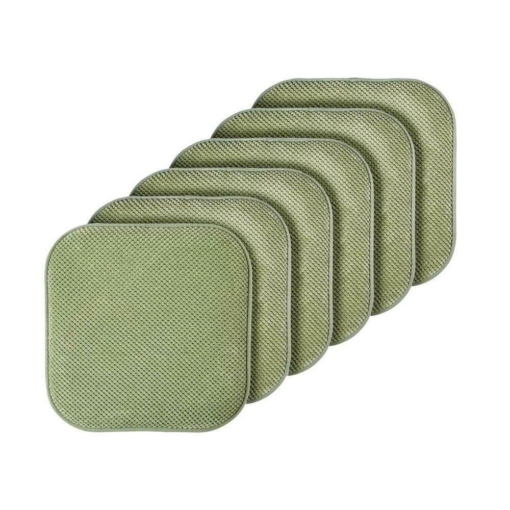 6 Pack Premium Memory Foam NonSlip Ultra Soft Chenille Surface Chair