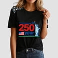 thumbnail image 4 of idosla 250 Anniversary USA Shirt Women 250Th Anniversary Tshirt 1776-2026 Patriotic Shirts American Flag Eagle Tops (Red, L), 4 of 6