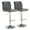 Darkgrey-2PC(Sliver Base), variant on SAETSFEG Bar Stools Set of 2, Thickened Seat Cushion Adjustable Swivel Bar Stool with Backrest, Counter Height PU Leather Bar Chairs for Kitchen Island, Dining Room, Black-A