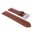 thumbnail image 3 of 26mm Mens' Alligator Style Leather Watch Strap Band, Stainless Steel Buckle, 3 of 7