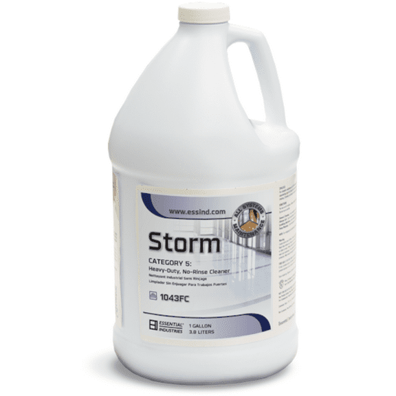 Storm Category 5 Heavy-Duty No-Rinse Cleaner – Multi-Surface, Slip-Resistant, Low Foam, Soap Scum Remover – 1 Gallon