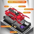 thumbnail image 2 of GW USA Case for Samsung Galaxy Z Flip 4 5G, Full-Body Dual Layer Rugged Protective Case with Front and Back Screen Protector (Red), 2 of 6