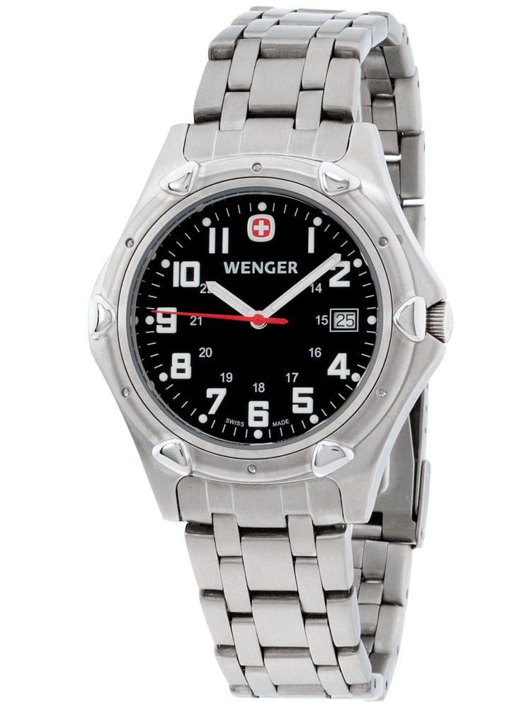 Wenger Men's Black Dial Titanium Watch 73126 - Walmart.com