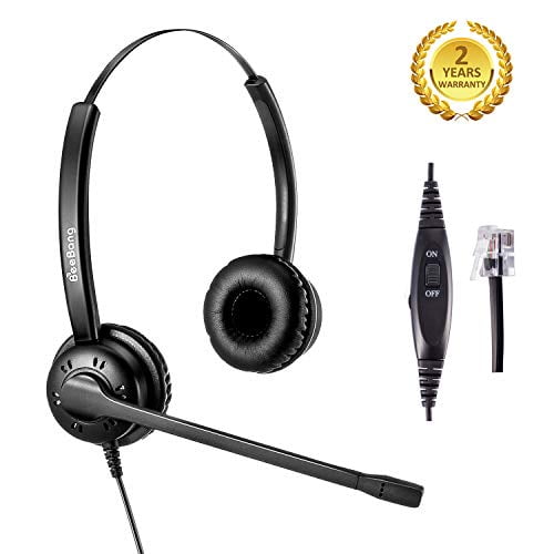 landline phone and headset