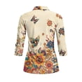 thumbnail image 3 of Uorisanigo Mandala Butterfly Women's Dry-Fit Golf Polo Shirts Size L Versatile 3/4 Roll Sleeve Athletic Polo Workout Tops with Zipper Fashionable Workout Sports Daily Wear Pullover, 3 of 7