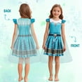 thumbnail image 2 of Benylion Girls Blue Princess Dress up with Cape Halloween Cosplay Costume Toddler Kids Princess Dresses Flutter Sleeve Birthday Fancy Party Outfits for 2-3 Years, 2 of 6