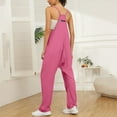 thumbnail image 2 of zuwimk Womens Jumpsuit,Women Summer Casual Sleeveless Tank Top Elastic Waist Loose Jumpsuit Rompers Purple,XXL, 2 of 4