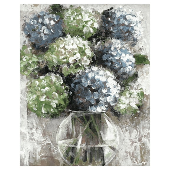 Hydrangea Study Blues by Sandy Doonan Wrapped Canvas Art Print