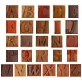 thumbnail image 5 of Uxcell Letter Stamps Wood Rubber Stamp Character B Vintage Alphabet Stamps Set Wooden Stamp Stamper, Brown, 5 of 6