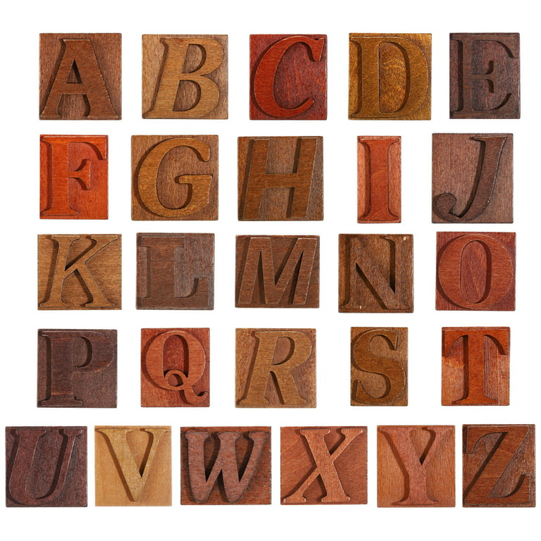 Letter Stamps Wood Rubber Stamp Character G Vintage Alphabet Stamps Set  Wooden
