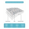 thumbnail image 5 of Farmhouse Flower Full Size Down Alternative Comforter, Lightweight Comforter Quilt Bedding Set with Pillow Shams Botanical Vintage Light Blue Leaf All Seasons Bed Comforter Duvet Insert 78"x90", 5 of 7