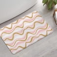 thumbnail image 2 of Pink Gold Wave Marble Pattern Bathroom Rugs Mat,Non Slip Microfiber Bathroom Rug,Rubber Backing,Soft Bathroom Mats for Bathroom Floor,Tub and Shower,17x27in(43x68cm), 2 of 5
