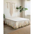 thumbnail image 2 of Spring Vintage Floral Wrap Around Bed Skirts for Queen Bed 16" Drop, Bed Skirt with Adjustable Elastic Belt Dust Ruffle Bed Valance for Bedroom Hotel Luxury Summer Botanical Butterfly Bed Frame Cover, 2 of 7