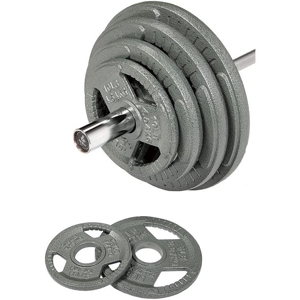 BalanceFrom Weight Plates, 1-Inch or 2-Inch center hole, 2.5-45 lbs, Tri-Grip