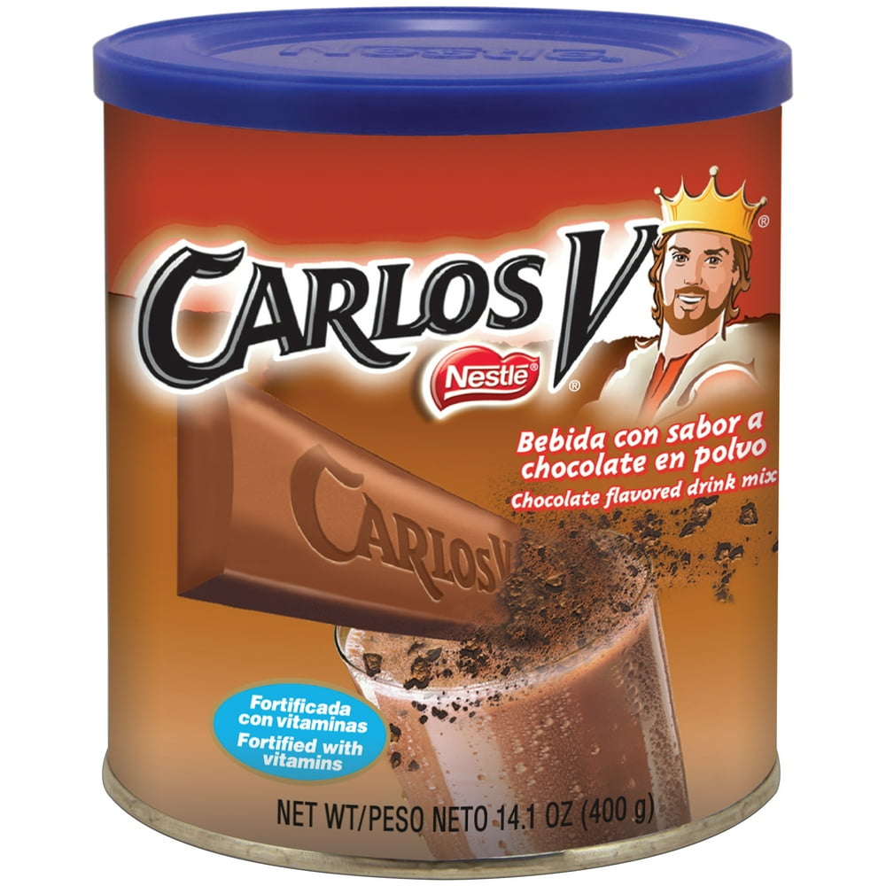 Carlos V Chocolate Flavored Drink Mix, 14.1 oz Canister
