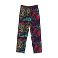 thumbnail image 6 of Uemuo Mandala Colorful Pattern Men's Wide Leg Palazzo Lounge Pants with Pockets Light Weight Loose Comfy Casual Pajama Pants-Large, 6 of 9