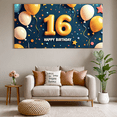 thumbnail image 5 of Happy 16th Birthday Themed Background Banner Party Supplies Balloon Decorations for Photography Props Birthday Decors Celebrations, 5 of 8