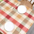 thumbnail image 4 of Autumn Buffalo Plaid Tablecloth for Thanksgiving, Fall Checkered Table Cloth, Gingham Harvest Waterproof Vintage Table Cover for Kitchen Dining Room Outdoor Party Decor, Rectangle 60 x 84 Inch, 4 of 6