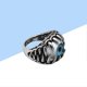 thumbnail image 3 of 2pcs Men's Dragon Claw Evil Devil Skull Eyeball Ring Gothic Biker Unique Eyes For Halloween (Blue), 3 of 3