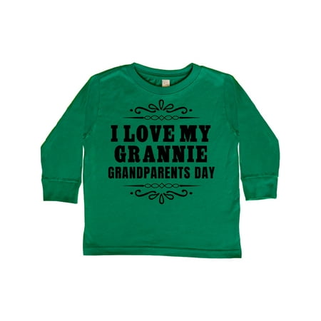 

Inktastic Grandparents Day I Love My Grannie Gift Toddler Boy or Toddler Girl Long Sleeve T-Shirt