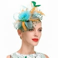 thumbnail image 4 of TRUBKH Fascinator for Women Fascinators Hats for Women Women's Fascinators Fascinators for Women Tea Party Hat High Tea Hats for Women Fascinator Hats for Women Light Blue One Size, 4 of 5