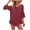Red, variant on Women's Casual V-Neck Blouse, Short Sleeve Loose Fit Summer Top, Soft Cover Up Shirt for Daily Wear and Outings