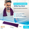thumbnail image 3 of SunnyBay Microwave Heating Pad, Microwavable Moist Heated Neck and Shoulder Wrap, Versatile Weighted Beanbag Cold Pack or Warm Compress for Pain Relief, 26x5 Inches, Purple, 3 of 10