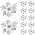 thumbnail image 3 of Flor de Navidad rosa para decoración del hogar, corona de 14,5 cm, para puerta y ventana, 1 unidad/5 piezas/10 piezas, 3 of 4