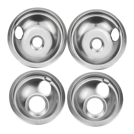 

4 Piece Stainless Steel Pan Set Stove Burner Ring For W10278125 Burner Cover Of Electric Furnace