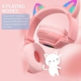 thumbnail image 2 of Auriculares plegables inalámbricos y con cable Cat Ear BT 5.0 Auriculares con efecto de ilumina CACAGOO Auriculares, 2 of 4