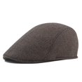thumbnail image 2 of Newsboy Caps Classic Advanced Flat British Western Style Men Hat for Daily Wear, 2 of 8