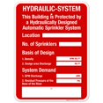 Sigo Signs HydraulicSystem This Building is Protected Sign, Fire