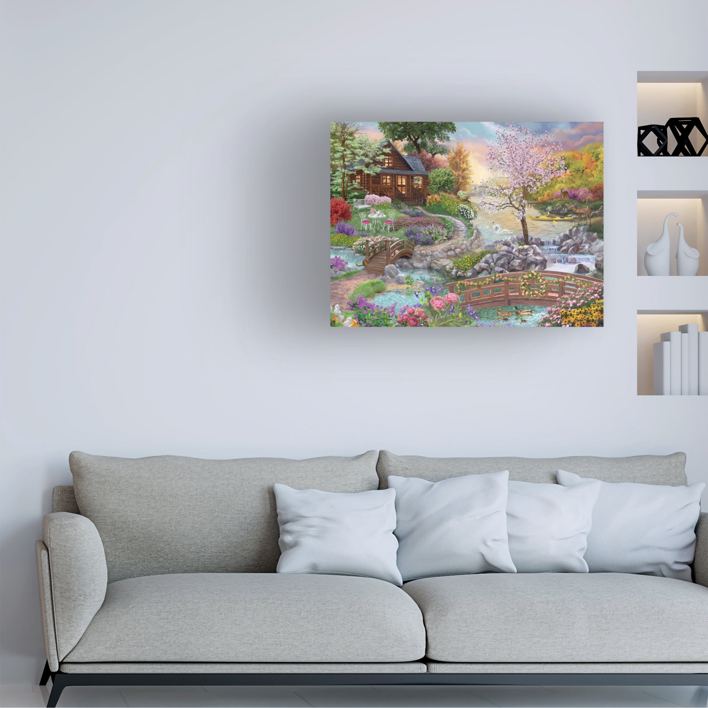 Bigelow Illustrations 'Spring Stream' Canvas Art