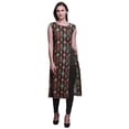 thumbnail image 1 of Bimba Printed Side Slit Straight KurtisForWomen Sleeveless Summer Kurta, 1 of 6