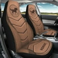 thumbnail image 4 of Xoenoiee Brown Realistic Leather Textrue Horse Print Car Seat Covers Front Seats Only, Universal Fit Most Cars Truck SUV or Van, Soft Car Bucket Seats Cover Protector, 4 of 6