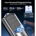 thumbnail image 3 of Veise Wifi Smart Lock, Fingerprint Keyless Entry Front Door Lock, Keypad Deadbolt, Easy Installation, Auto Lock, Satin Nickel, 3 of 13