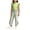 Mint Green, variant on Girls 2PC Outfits Crop Ruffle Sleeve Ruched Side T-Shirts Rainbow Plaid Wide Leg Pants Sets Purple 4-5 Years