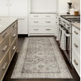 thumbnail image 5 of ReaLife Machine Washable Rug - Stain Resistant, Non-Shed - Eco-Friendly, Padded, Family & Pet Friendly - Made from Premium Recycled Fibers - Paz Border Distressed Beige Gray Ivory - 2'6" x 10', 5 of 6