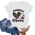 thumbnail image 4 of Trendfront Womens Baseball Love Graphic T Shirts Crewneck Short Sleeve Sports Heart Print Casual Summer Tee Tops, 4 of 4