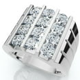 thumbnail image 3 of Pompeii 2 1/2Ct Diamond Ring Men's Anniversary Wedding Band Gold Lab Grown (F/G,VS1-VS2), 3 of 5