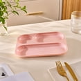 thumbnail image 5 of Divided Serving Tray,RectangularCompartment Snack Plate Portion Control Dish for Dining Table Picnic Camping, 5 of 7