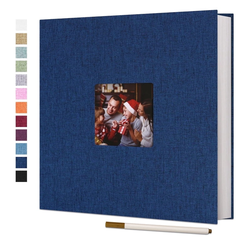 Bevtee Self Adhesive Photo Album, 40 Pages, Blue Linen photo 1