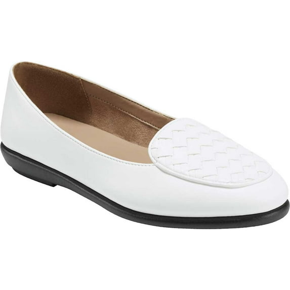 Women's Aerosoles Brielle Loafer White Faux Leather 8 W