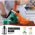 thumbnail image 4 of Geedel Rotary Cheese Grater, Kitchen Grater Vegetable Slicer with 3 Interchangeable Blades, Powerful Suction, Dishwasher Safe, Easy to Clean Grater for Vegetable, Fruit, Nuts, 4 of 5