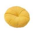 thumbnail image 2 of Cojín de suelo redondo para meditación, decorativo y elegante, para el hogar, sofá, silla, cama, coche, balcón y sala de estar. Amarillo, 2 of 8